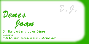denes joan business card